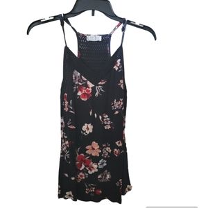 Spaghetti strap floral blouse